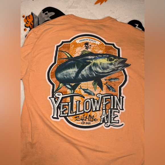 Peach Salt Life Long Sleeve Shirt Men’s Medium - Picture 6 of 12